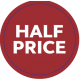 "Half Price" Circle Label